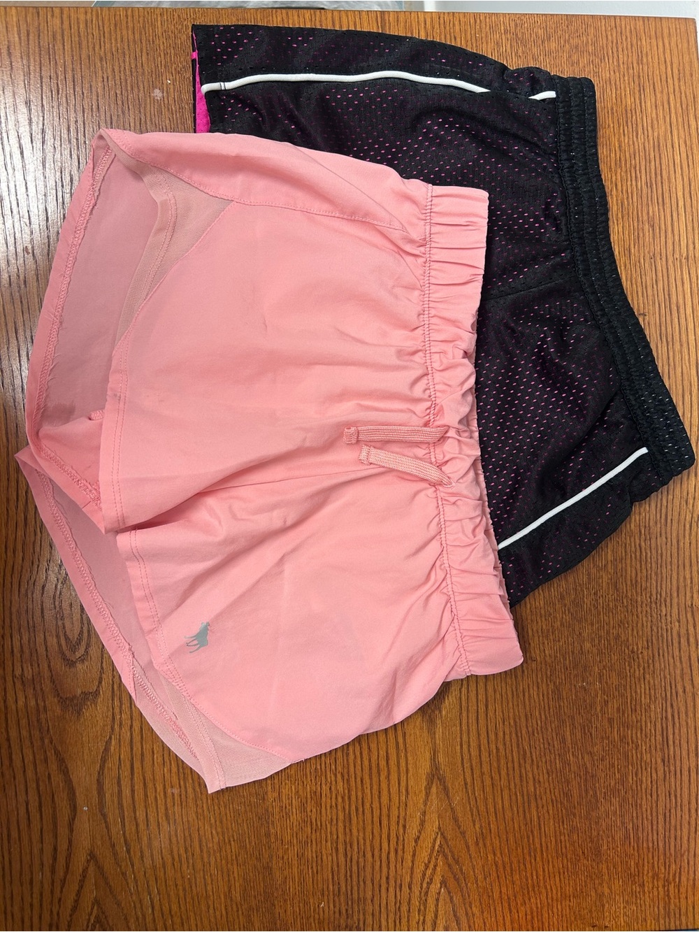 Pink Athletic Liner Shorts AND Black Mesh Shorts